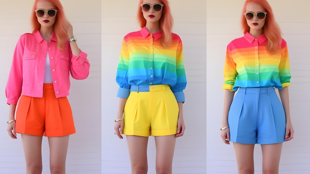 Bright colored clothes