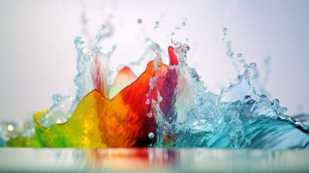 Foto bright and colorful abstract water splash photography (fotografia ad acqua brillante e colorata)