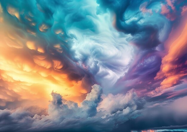 Bright Colorful Clouds Beautiful Hyper Quality