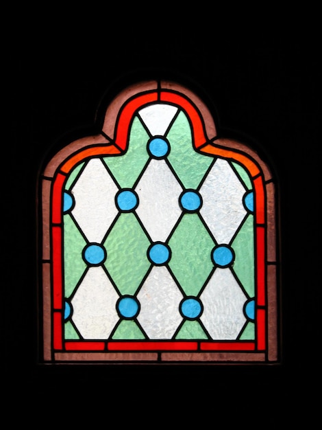 Bright and colorful stained glass window