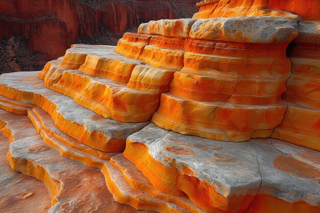 яркие цвета Arizona gorge песчаниковых скал в Гранд-Каньоне США Аризона