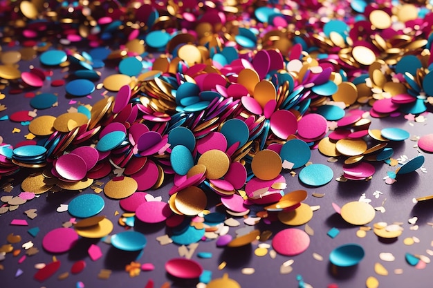 Bright colourful party sparkling party happy new year confetti background