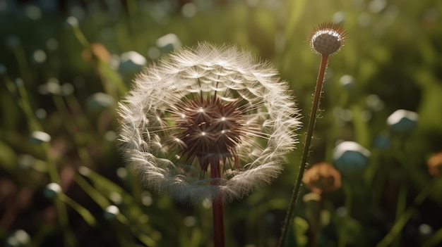 Bright dandelion blowball hyper realistic photorealis 0bc44b0f47f141d9a1bbd1b4e4dca730