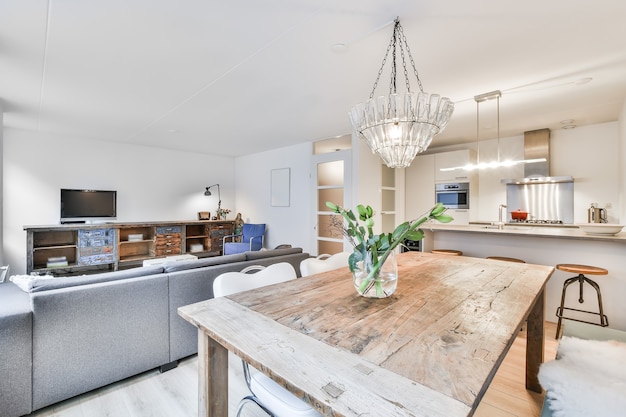 Bright dining room