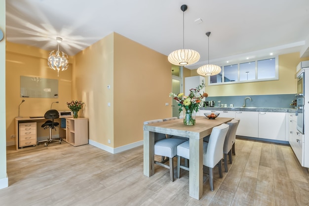 Bright dining room