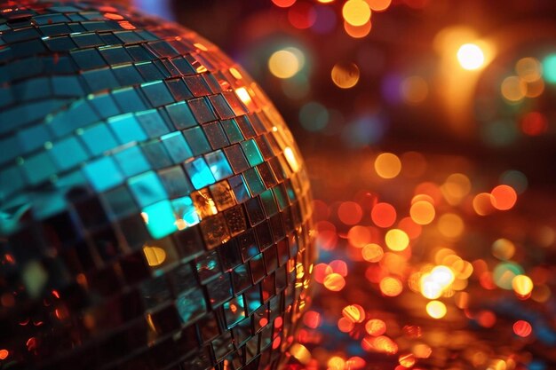 Bright disco ball background