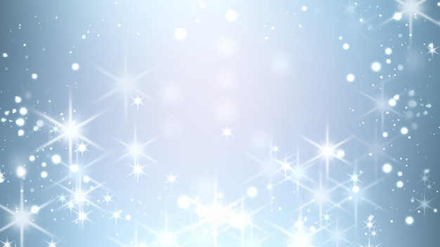 Bright festive winter background with radiant bokeh effect