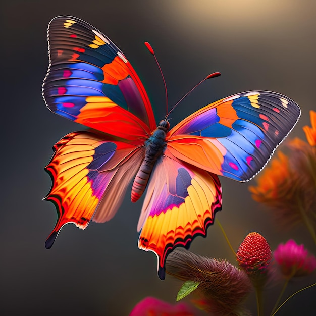 Bright Fiery Butterfly