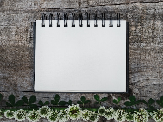 Bright floral pattern of white