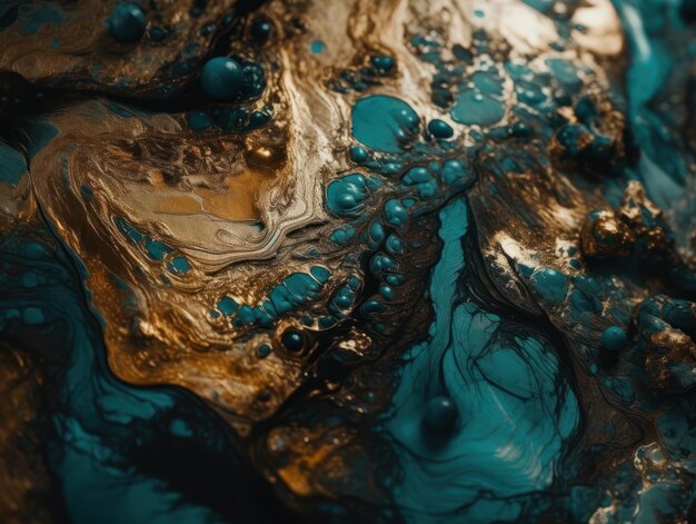 Bright fluid marble paint pattern Dynamic liquid shapes background created with Generative AI technology