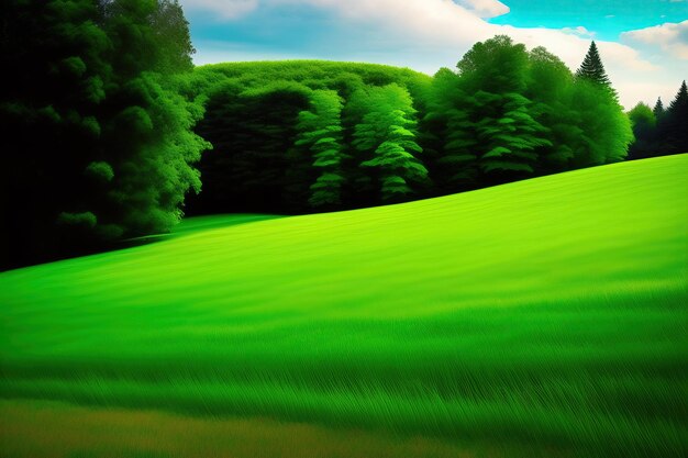 Bright green grass