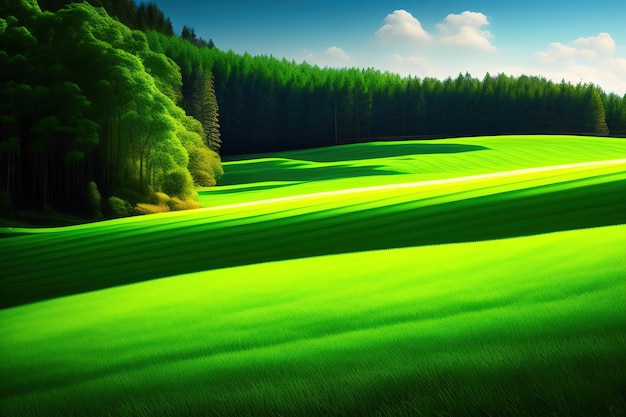 Bright green grass