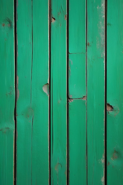 Bright green wooden background