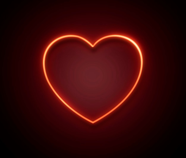 Bright hearts neon signRetro neon hearts sign on black backgroundHappy Valentine's Day design elements are ready for your banner greeting card design 3d render