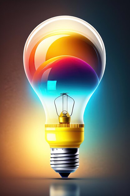 Bright idea lightbulb brain brainstorm thoughts power innovation imagination abstract