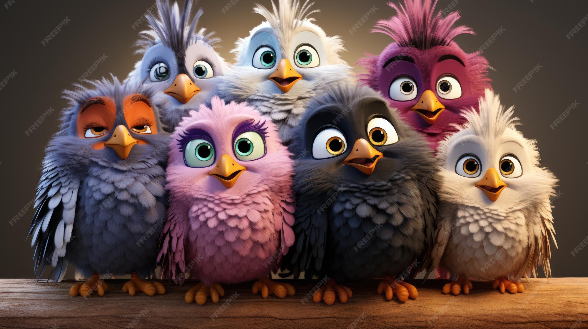 Premium AI Image | Bright illustration with animals in a 3D cartoon