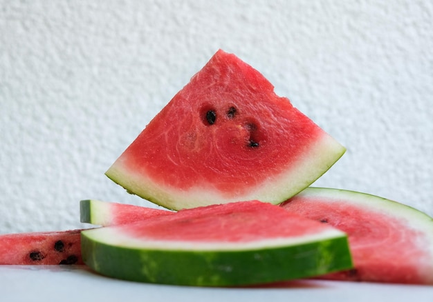 bright juicy watermelon on a white background