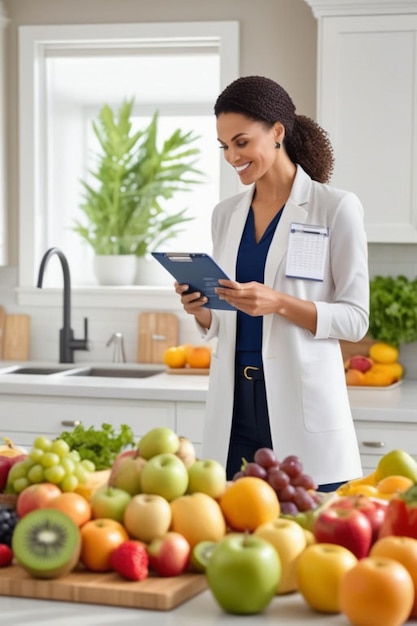 Foto una cucina luminosa di design moderno e consulenza nutrizionale personalizzata