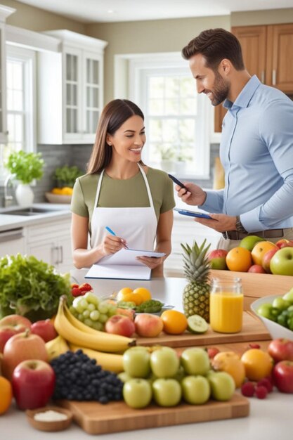 Foto una cucina luminosa di design moderno e consulenza nutrizionale personalizzata