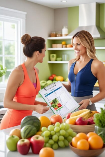 Foto una cucina luminosa di design moderno e consulenza nutrizionale personalizzata