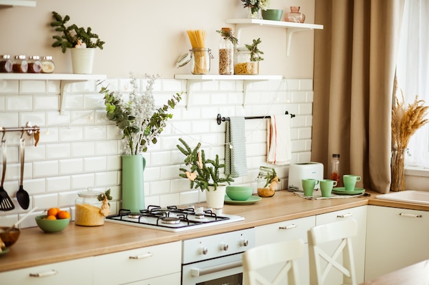 Bright kitchen in the new year