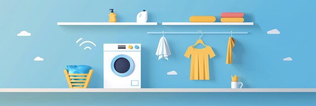 Bright Laundry Service Concept Illustration