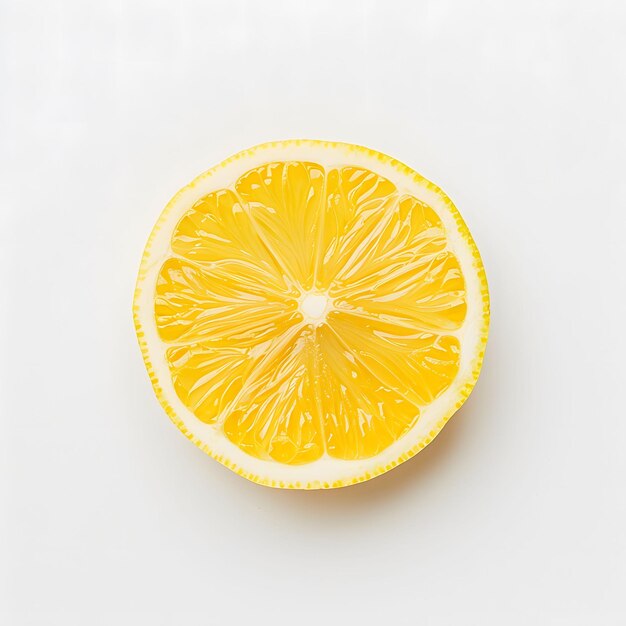  바탕 에 분리 된 밝은 레몬 조각