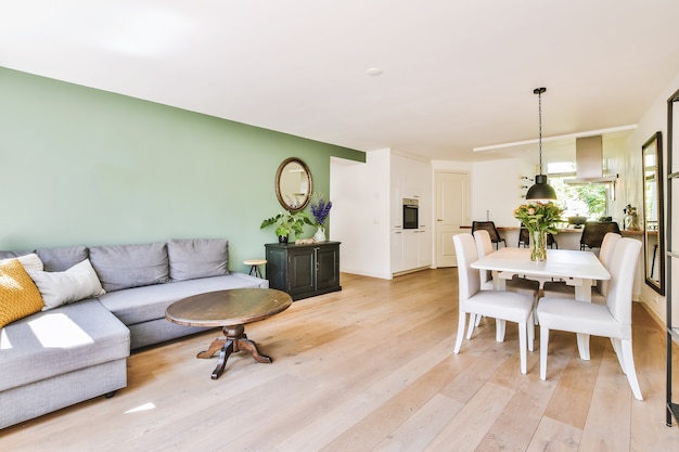 Bright living room in a modern luxury house