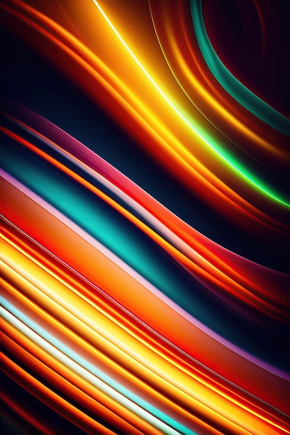 Bright Luminous Wavy Lines