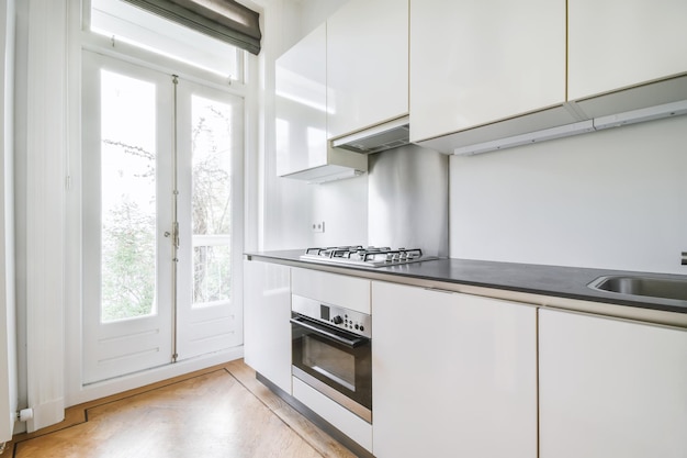 A bright luxury kitchen