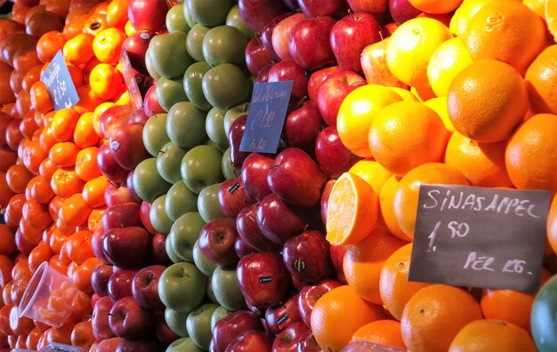 Photo bright market fruit