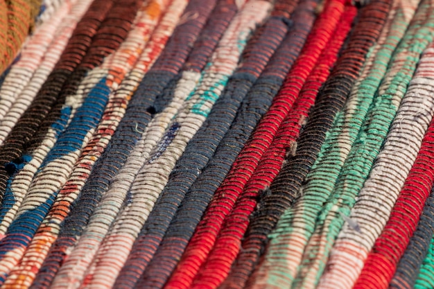 Photo bright multicolored patches of fabric