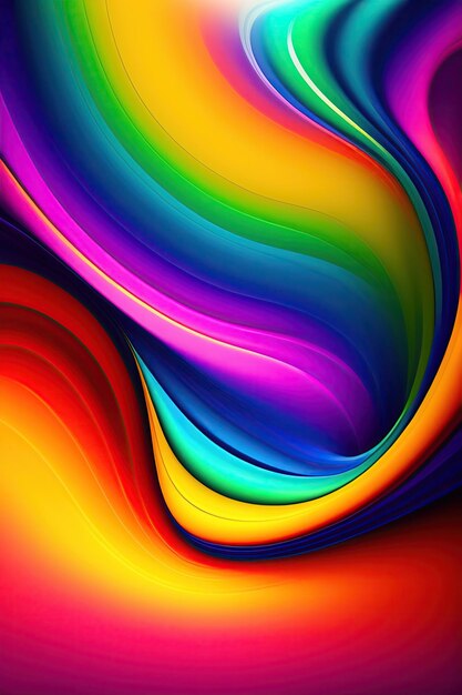 Bright multicolored waves background