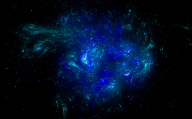 Foto nebulosa luminosa sul cielo scuro