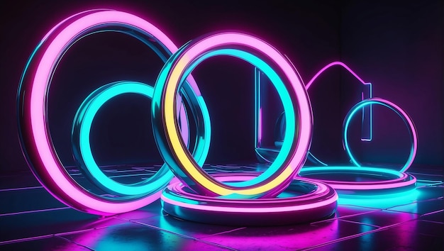 Bright Neon Abstract Background