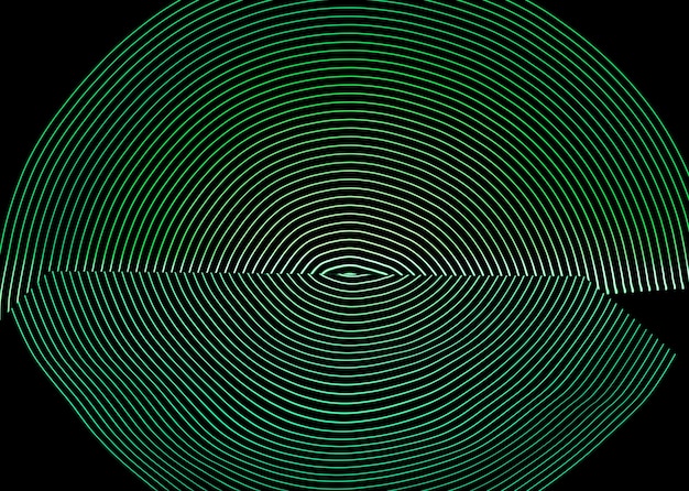 Bright neon line designed background, shot with long exposure, green