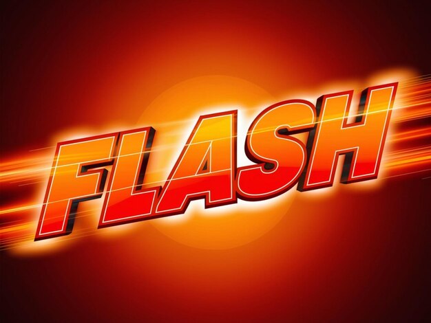 Photo a bright orange background with the word flash on it