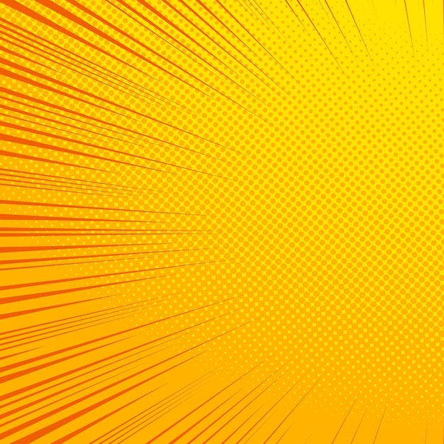 Bright orange and yellow rays vector background