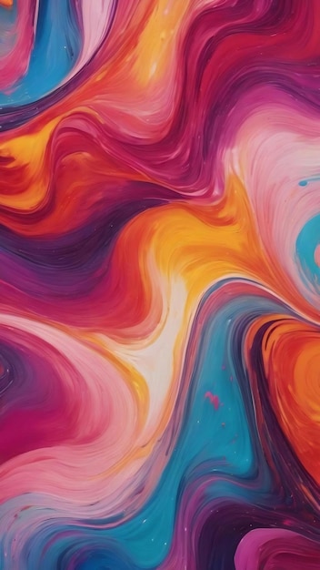 Bright painted abstract background with flow effect and spots