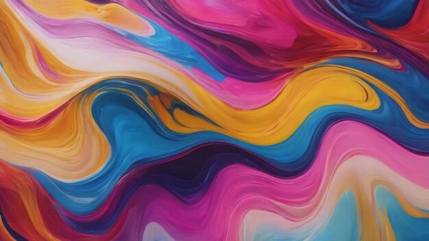 Bright painted abstract background with flow effect and spots