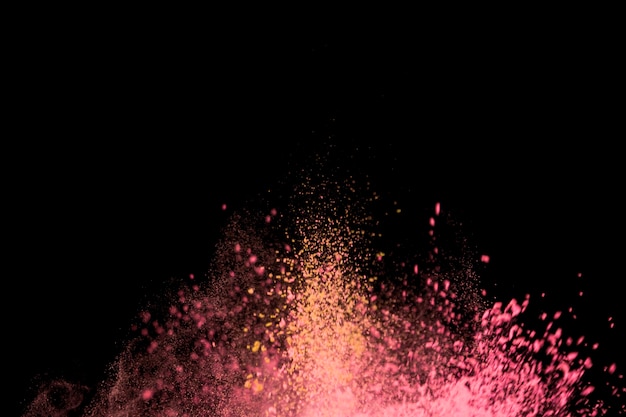 Bright patch of colorful fine particles