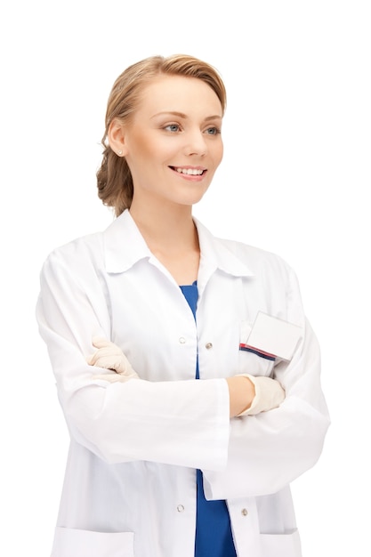 bright picture of an attractive female doctor