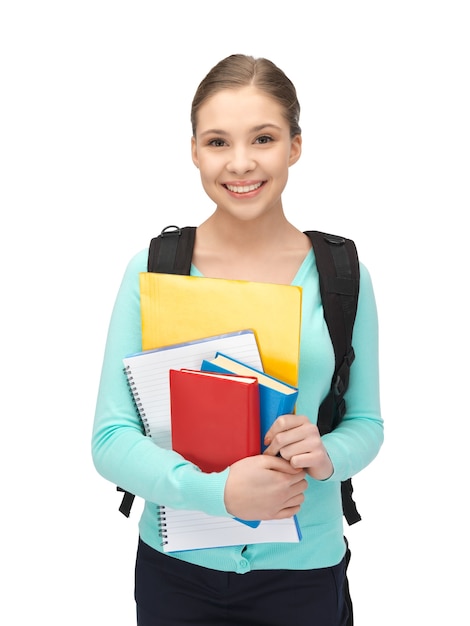 bright picture of happy and smiling teenage girl