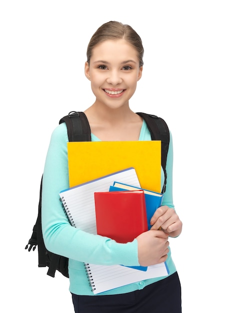 bright picture of happy and smiling teenage girl