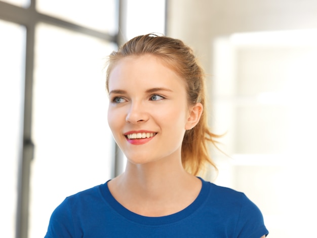 bright picture of happy and smiling teenage girl