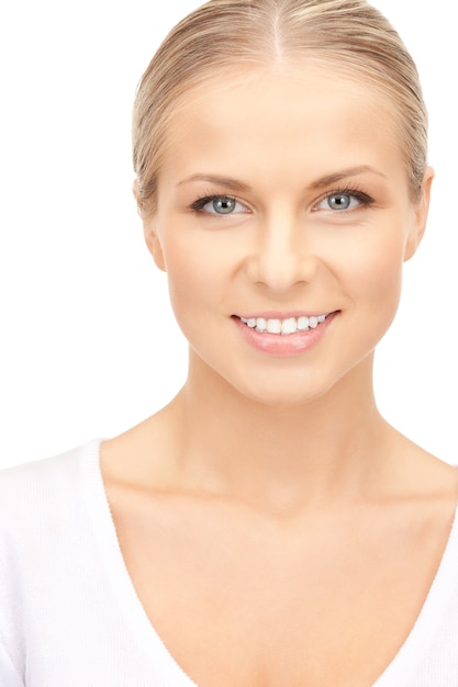 bright picture of happy and smiling woman