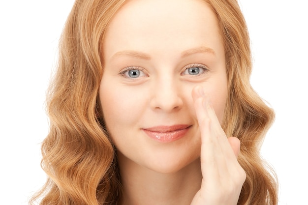 bright picture of young woman whispering gossip