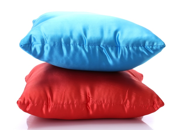 Photo bright pillows isolated on white