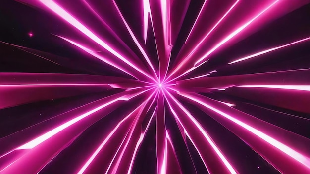 Bright pink star with rays and highlights