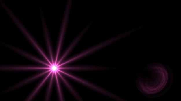 bright pink star with rays and highlights